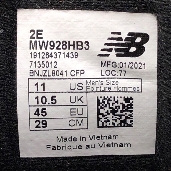 New Balance 928v3 Hook and Loop Walking Shoes 11 EE - Picture 8 of 12